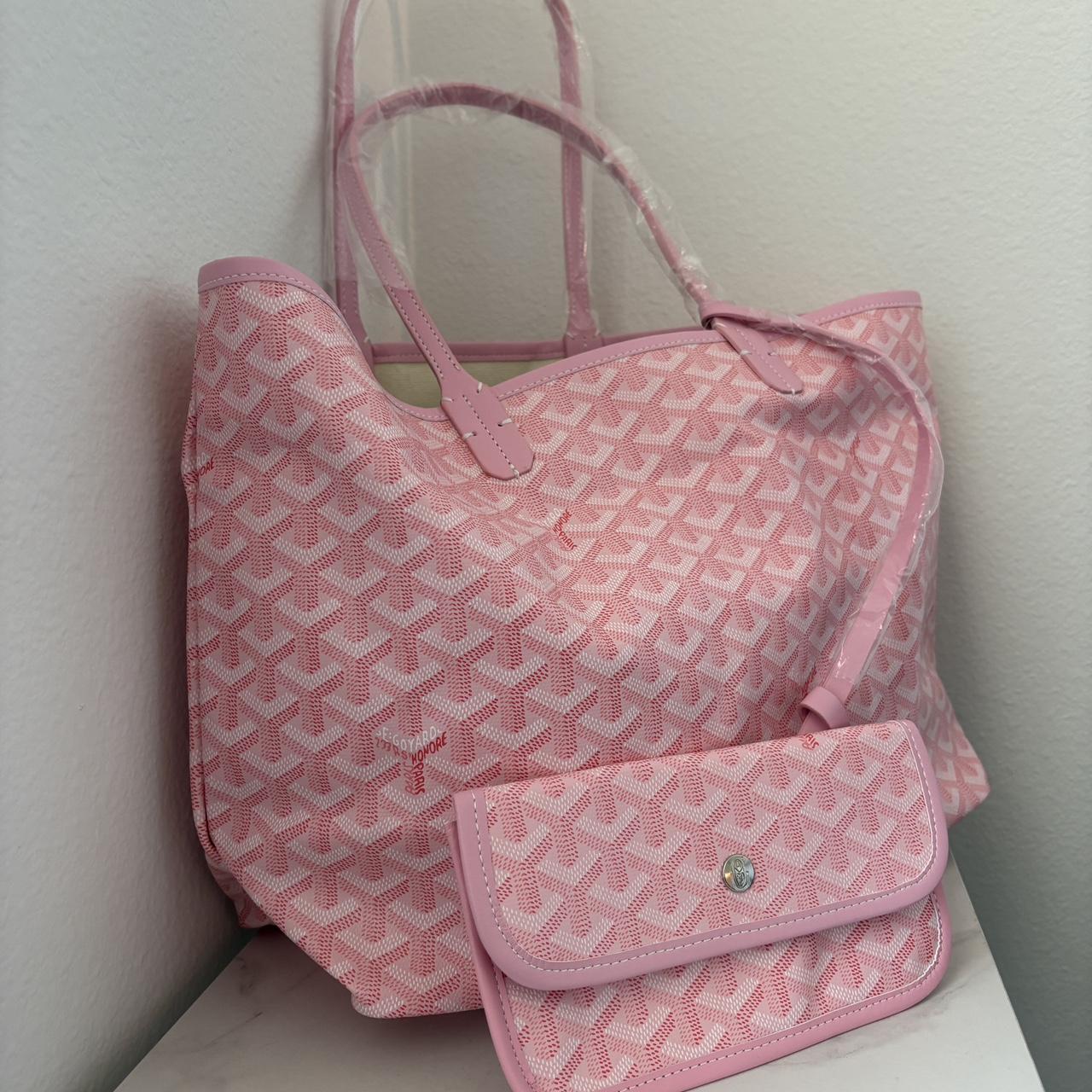 Pink Goyard Alizé tote bag with matching wallet