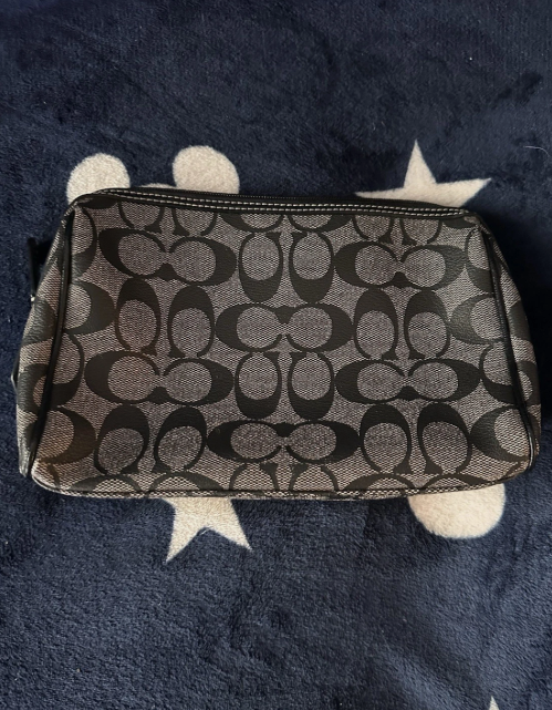 Coach Vintage Signature C Makeup Travel COSMETIC Bag WOMEN'S