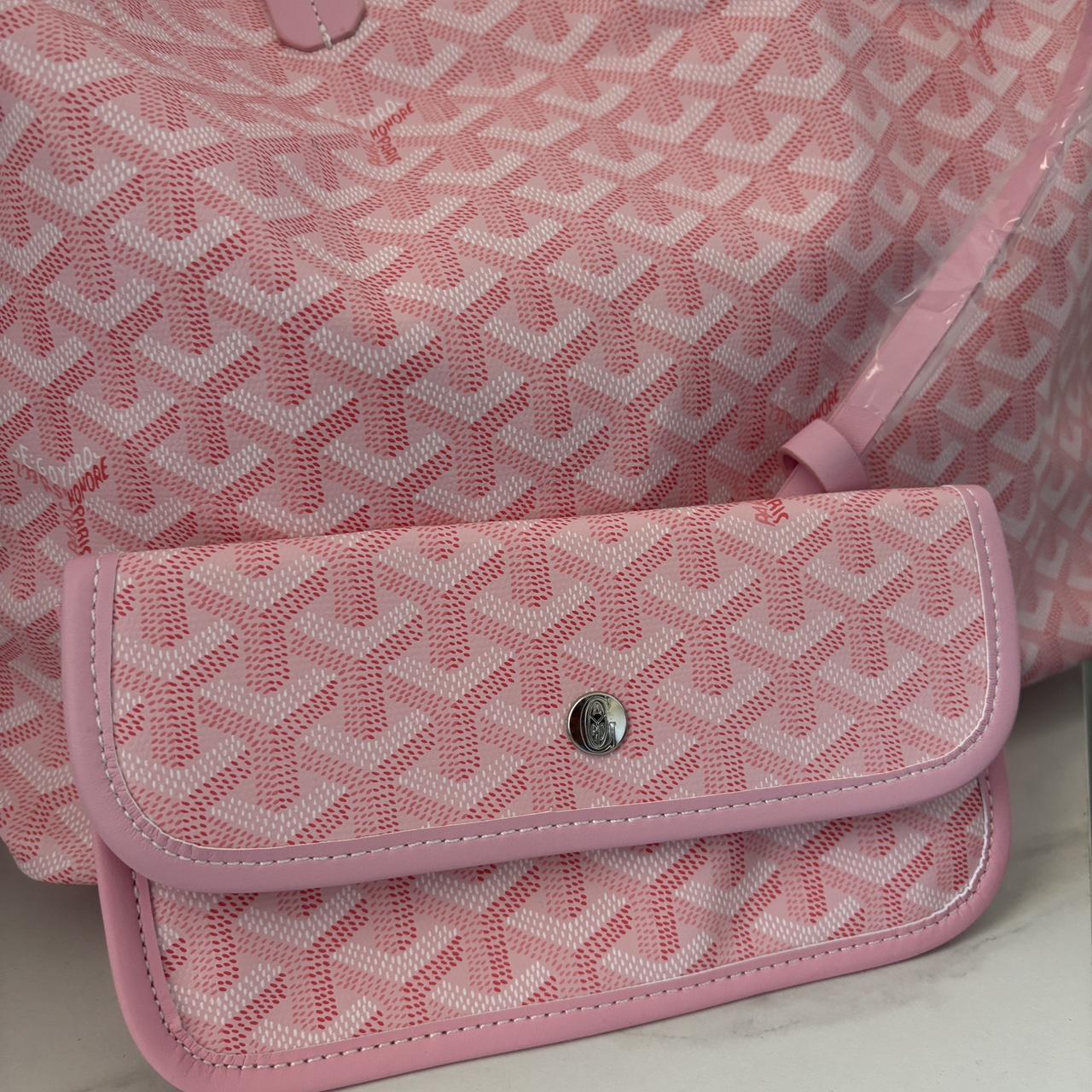 Pink Goyard Alizé tote bag with matching wallet