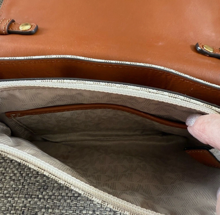 Michael Kors Fulton Cream Logo Crossbody Bag