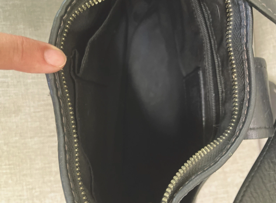 Vintage COACH F11197 Black Hamilton Leather Shoulder Bag