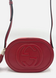 Gucci Red Pebbled GG Soho Rounded Camera Bag