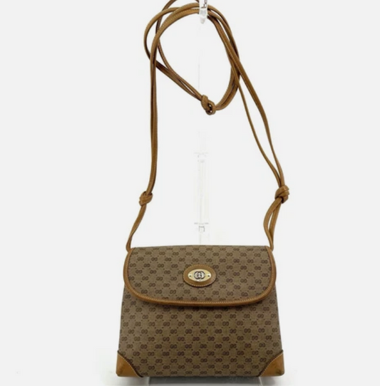 GUCCI micro GG PVC Leather shoulder bag beige authentic from JAPAN
