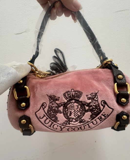 UK EXCLUSIVE Juicy Couture Scottie Dogs Barrel Bag Pink NWT