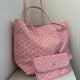 Pink Goyard Alizé tote bag with matching wallet
