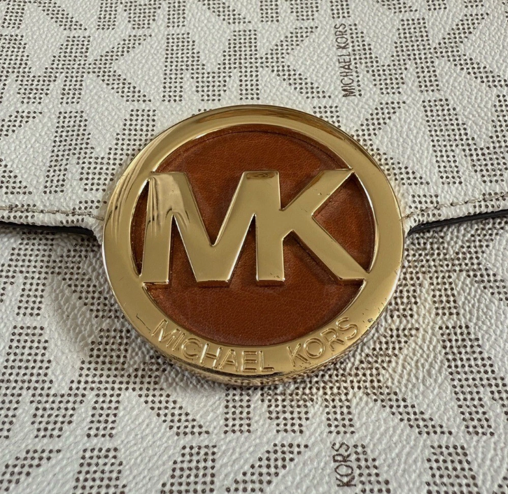 Michael Kors Fulton Cream Logo Crossbody Bag