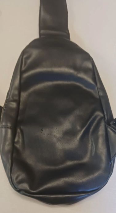 FENDI Shoulder Bag Crossbody FF Leather Black Authentic