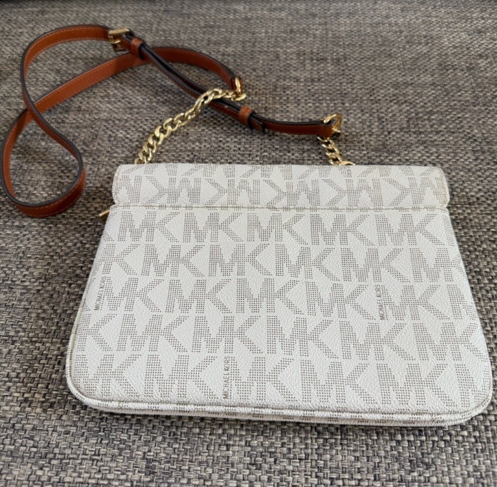 Michael Kors Fulton Cream Logo Crossbody Bag