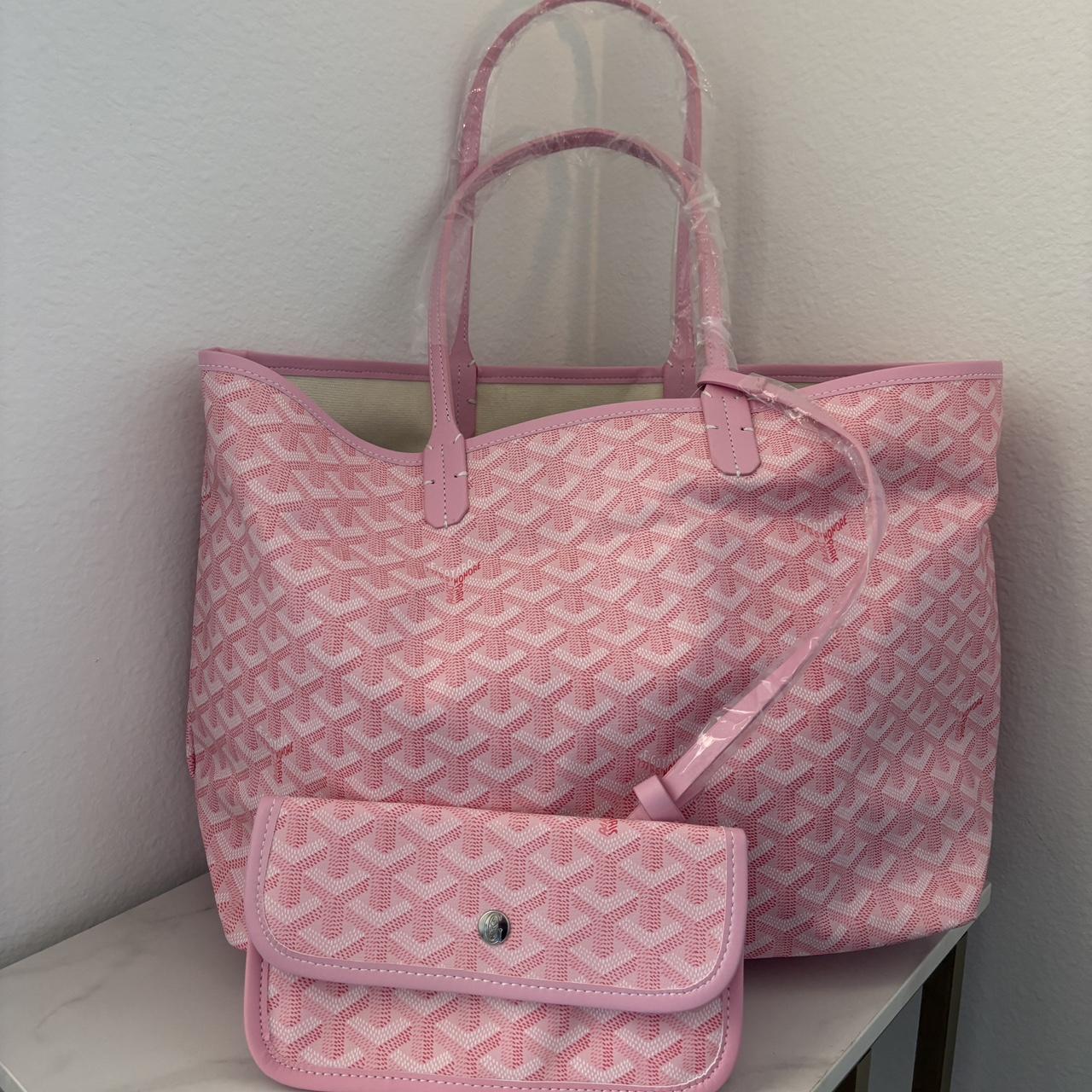 Pink Goyard Alizé tote bag with matching wallet