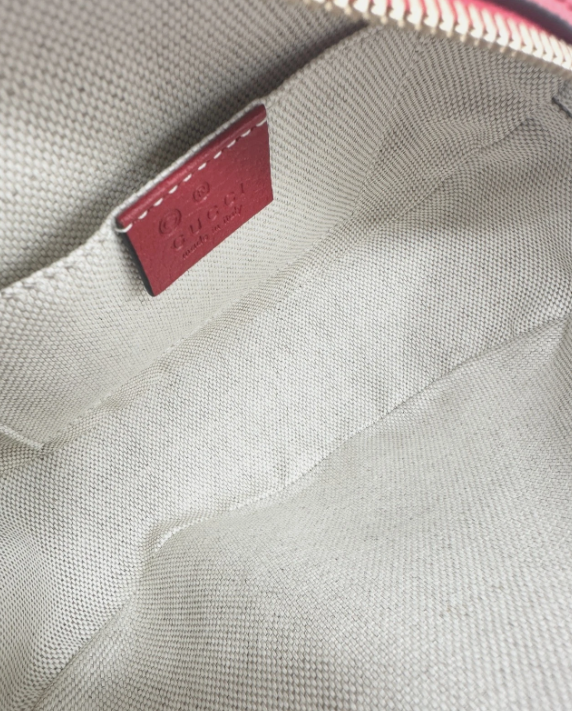 Gucci Red Pebbled GG Soho Rounded Camera Bag